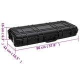ZNTS Wheeled Flight Case Black 96x42x16 cm PP 51801