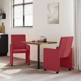 Dining Chairs with Wheels 2 pcs Wine red 57 x 66 x 94 cm 42017820