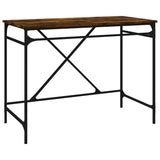 Desk Smoked Oak 100x50x75 cm Engineered Wood and Iron 826721