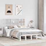 Bookcase Bed without Mattress White 140x200 cm Solid Wood 3323921