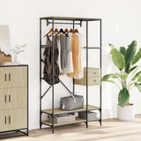 Clothes Rack with Shelves Sonoma Oak Engineered Wood 847860