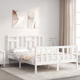 Bed Frame without Mattress White 140x190 cm Solid Wood Pine 3193122