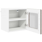 Wall Glass Cabinet PORTO Brown Oak 40 x 31 x 40 cm 885199