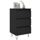 ZNTS Bedside Cabinet Black 40x35x69 cm Engineered Wood 826926