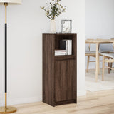 Sideboard with LED Brown Oak 38x34x100 cm Engineered Wood 852172