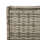 Garden Storage Box Grey 283L Poly Rattan 365314