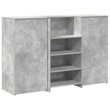 Reception Desk Concrete Grey 155x50x103.5 cm Engineered Wood 3324199