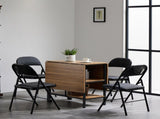 4pcs Elegant Foldable Iron & PVC Chairs for Convention & Exhibition Black 41844164