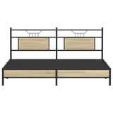 Bed Frame without Mattress Sonoma Oak 160x200 cm Engineered Wood 4106947