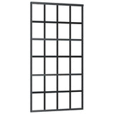 Sliding Door with Hardware Set Black 102x205 cm ESG Glass 3375935