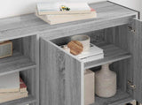 Side Cabinet Grey Sonoma 96.5 x 30 x 75 cm Engineered Wood 886615