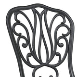 Garden Bistro Set 3 pcs Black Aluminium 42002383