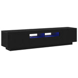 TV Cabinet Set 2 pcs Black 180 x 35 x 40 cm Engineered Wood 3333062