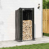 Firewood Rack with Rain Cover 100x60x200 cm Galvanised Steel 4104949