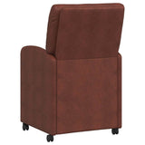 Dining Chairs with Wheels 2 pcs Shiny brown 57 x 67 x 95 cm 42017842