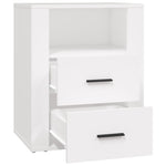 ZNTS Bedside Cabinet White 50x36x60 cm Engineered Wood 816728