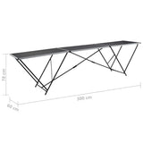 Folding Pasting Table MDF and Aluminium 300x60x78 cm 140718