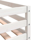 Kids' Loft Bed without Mattress with Ladder White 90x190 cm Single 835902