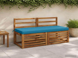 2-Piece Bench Cushions SOEST 100% Polyester Light Blue 950225