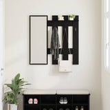 Wall-Mounted Coat Rack Wall-mounted Black Oak 100 x 10 x 100 cm 874508