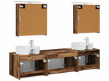 Bathroom Cabinet Set 5 pcs Old Wood Engineered Wood 3406437