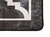 Rug Washable Black and White 190x300 cm 136607