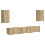 TV Cabinet Set Wall-mounted 5 pcs Sonoma Oak Engineered Wood 3409071
