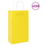 ZNTS Paper Bags 250 pcs with Handles Yellow 21x11x36 cm 4101785