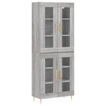 Highboard Grey Sonoma 69.5x34x180 cm Engineered Wood 3198271