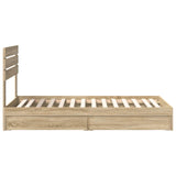 Storage Bed with Drawer Sonoma Oak 90 x 190 cm Engineered Wood 3411600