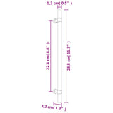 Cabinet Handles 20 pcs Black 224 mm Stainless Steel 3203696