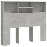 Headboard Cabinet Concrete Grey 120x19x103.5 cm 811857
