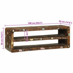 TV Cabinet Multicolour 100 x 32 x 36 cm Solid Reclaim wood 4104546