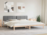 Bed Frame with Upholstered Headboard Light Grey 180 x 200 cm 877959