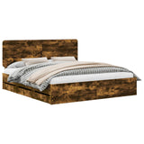 Bed Frame Smoked Oak Engineer Wood 3412571