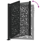 Garden Gate Black 100x125 cm Steel Flame Design 4100990