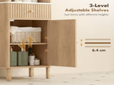 Slim Bathroom Cabinet with Silent Drawer Rail for Scandinavian, Japanese Styles - Wood-Effect T3398P423556
