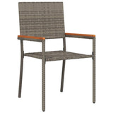 Garden Dining Set 11 pcs Grey Poly Rattan 3365418