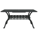Garden Dining Set 7 pcs Black Aluminium 3334649