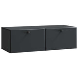 Wall-Mounted TV Cabinet 98 x 41 x 30 cm Black Engineered Wood 899206