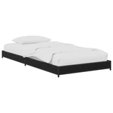Bed Frame Black Oak 80 x 200 cm Engineered Wood 8009147