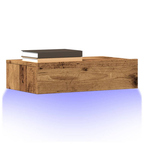 ZNTS TV Cabinets with LED Lights 2 pcs Old Wood 60x35x15.5 cm 856344