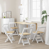 Dining Chairs Foldable 4 pcs Corona White Solid Wood Pine 4013436