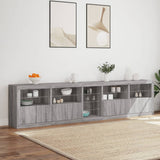 Sideboard with LED Lights Grey Sonoma 283x37x67 cm 3209028