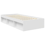 Bed Frame with Headboard White 90 x 200 cm Solid Pine Wood 3413353