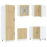 14 Piece Kitchen Cabinet Set Lucca Sonoma Oak Engineered Wood 3314984