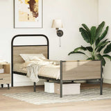 Bed Frame without Mattress 80x200 cm Sonoma Oak Engineered Wood 4100383