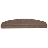 Stair Mats 20 pcs 65x24x4 cm Coffee Brown Half Round Large 3365793