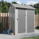 Garden Shed Light Grey 192x152.5x237 cm Galvanised Steel 364530