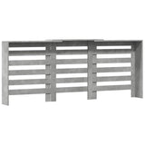 Radiator Cover Concrete Grey 205x21.5x83.5 cm Engineered Wood 852720
